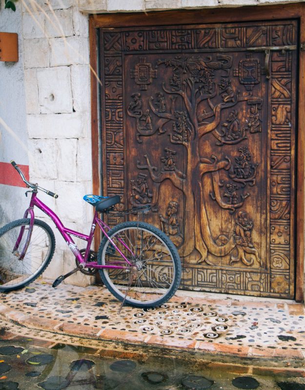 Carved door Tulum