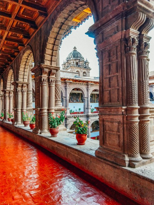 Red floors in the church of merced