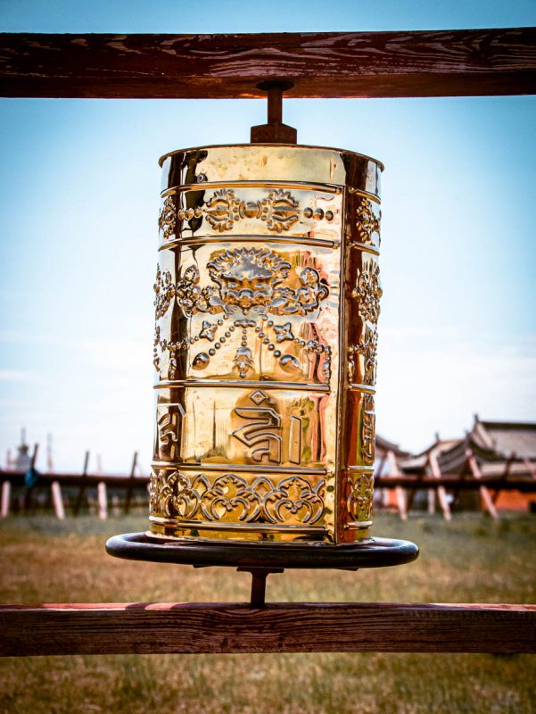 Buddhist prayer wheel